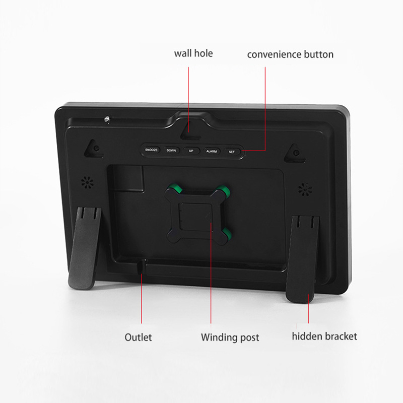 Large screen wall clock, pressure sensing, temperature and humidity, weather clock, multifunctional color weather clock