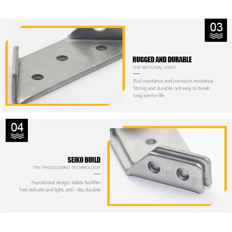 8 cái góc xoay thép không gỉ góc giá đỡ đầu nối Fastener bảo vệ góc Phải góc đứng hỗ trợ đồ ngũ kim đồ nội thất