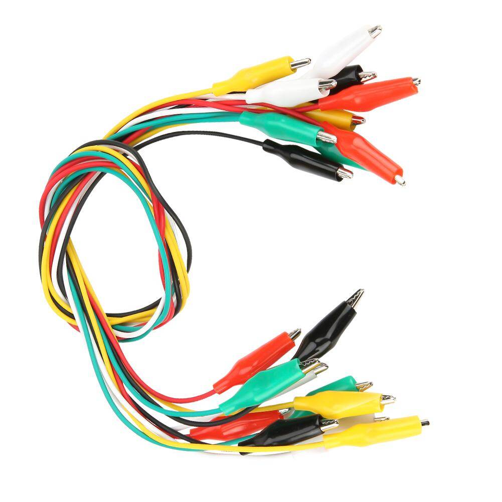 10pcs 50cm Crocodile Clip Number 35mm Double-ended Crocodile Clips Cable