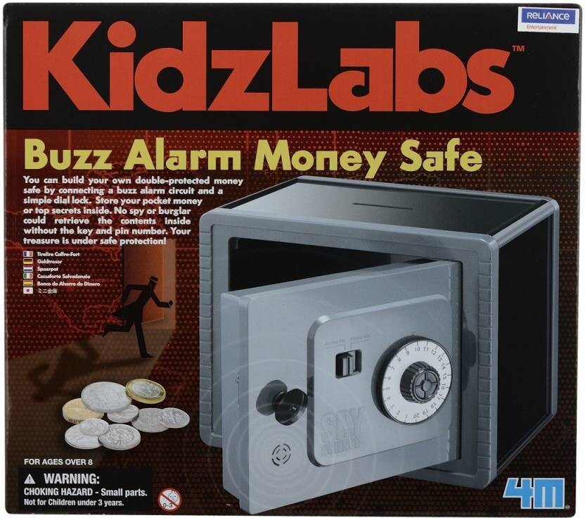 kidz labs buzz alarm money safe