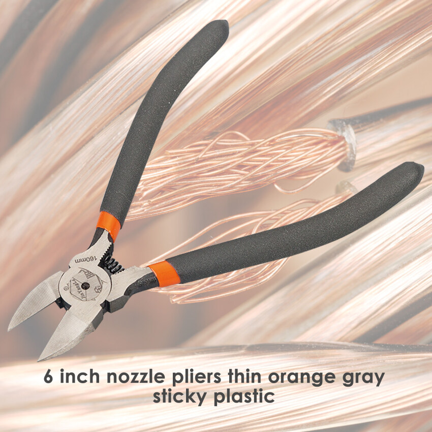 153MM Flat Blade Digonal Cut Copper Wire Plastic Cutter Plier Nipper MTC-2YJCA7H 