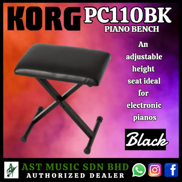 Korg Pc110 Piano Bench Black White Lazada Korg Pc110 Piano Bench Black White Lazada