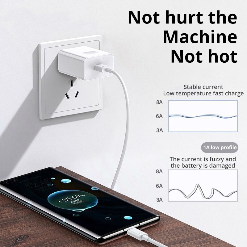 FONKEN Universal 6A Super Fast Charger Cable USB Type C 66W Charging Data Cord For Adroid