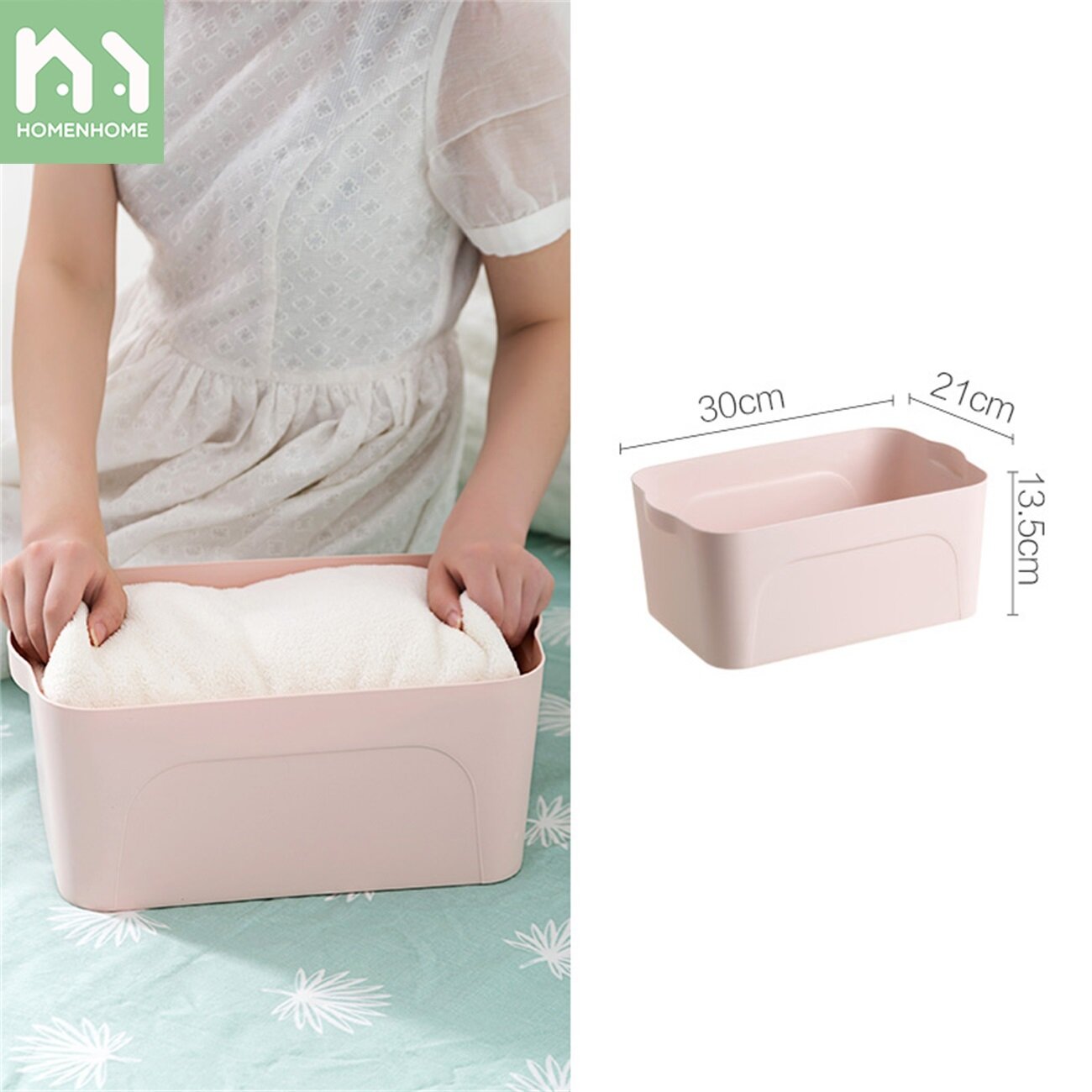 Homenhome Household Cabinet Storage Box Desktop Finishing Box Plastic Organization Box
