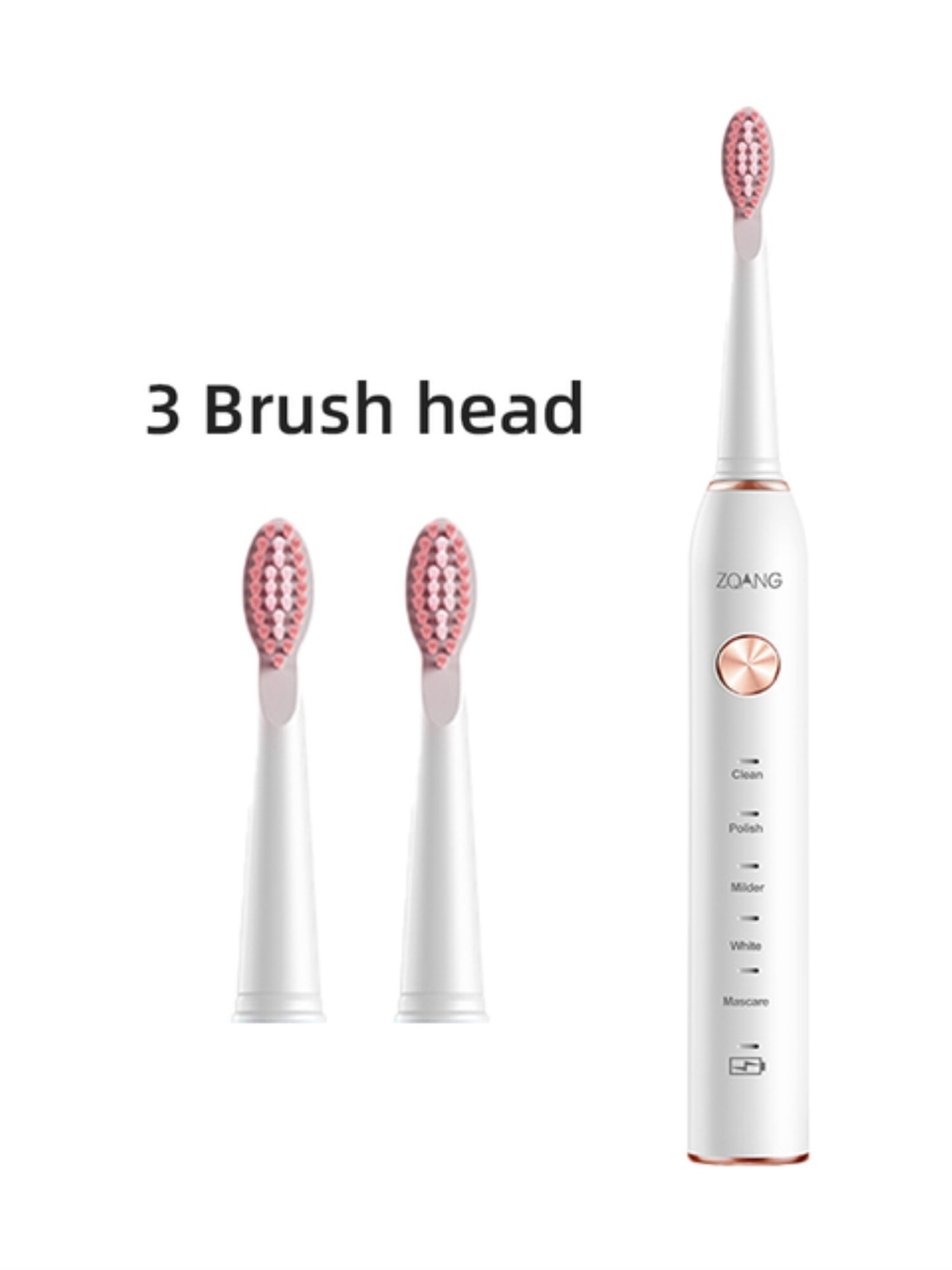 Black amp;White Sonic Electric Toothbrush for Couples 5 Modes USB Charging Waterproof