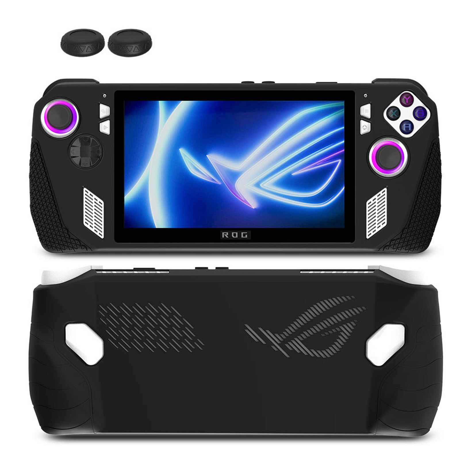 Đầy đủ bọc Silicone bảo vệ Bìa phụ kiện + Nút mũ cho ASUS ROG Ally Máy chơi game cầm tay