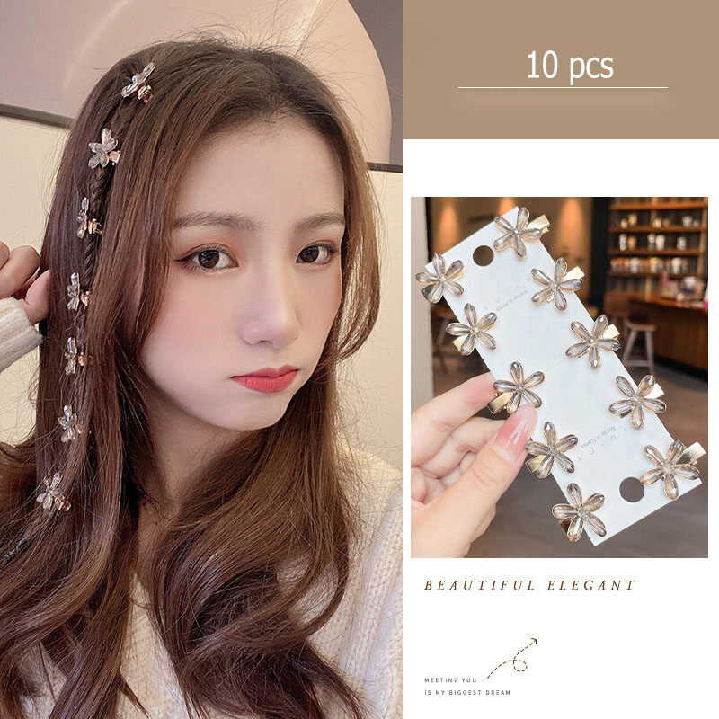 [KH ACC]korean sweet hair clip 10pcs/set girl cute mini flower hair clamp