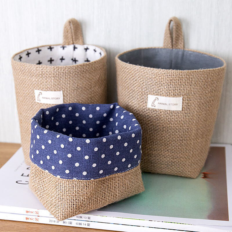 Loozykit Foldable Desk Storage Basket Desktop Makeup Organizer Storage Box Stationery Storage Basket