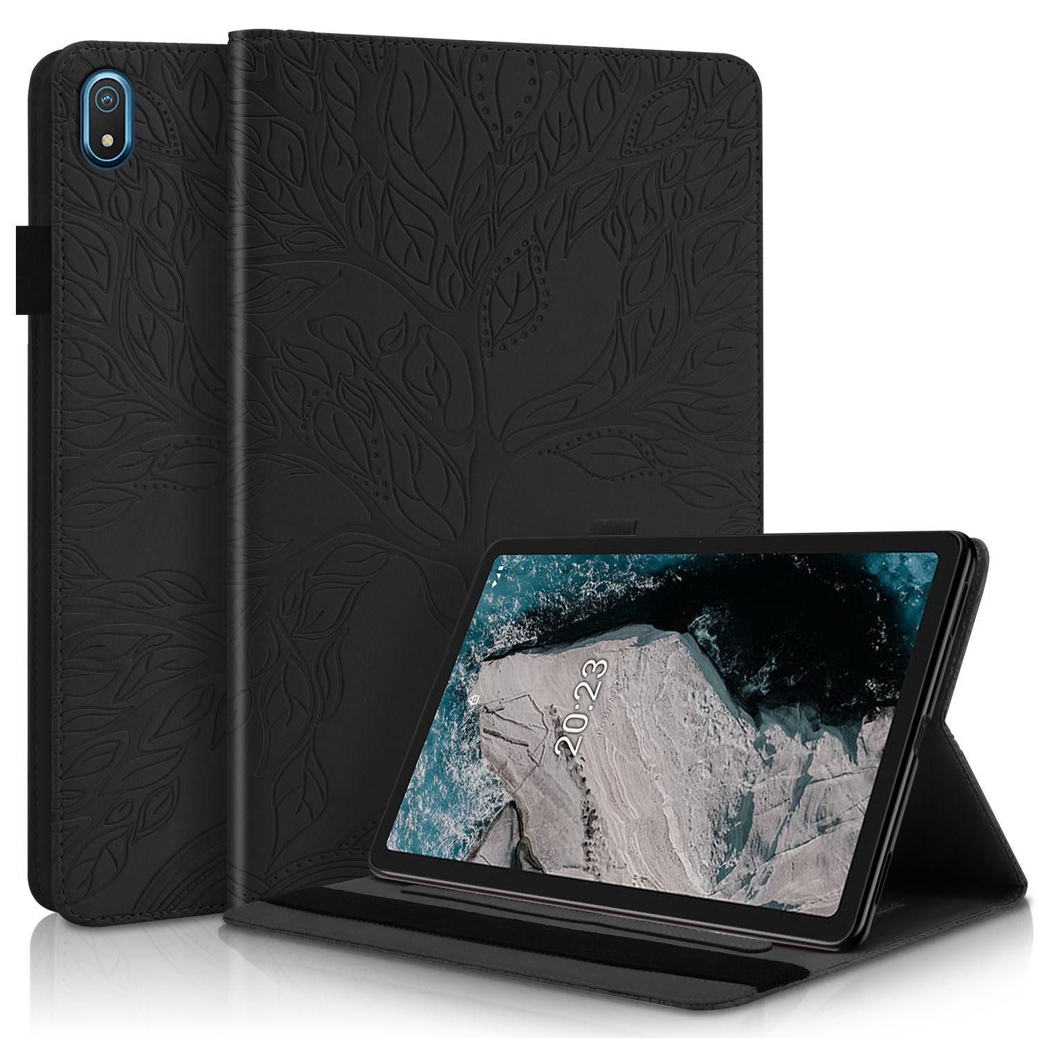 Tablet Case For Nokia T20 T 20 Case 2021 Emboss Tree Flip Wallet Stand Cover For Nokia T20 Case ,Leather Smart Funda Cover Capa Stand Folio Case Nokia T20 10.4 inch 2021