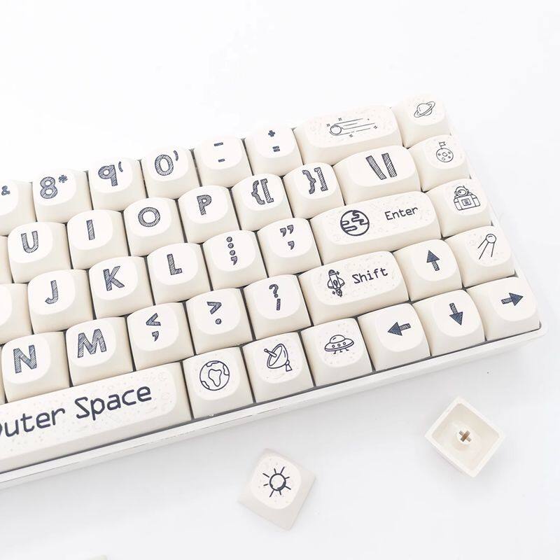 【Keycap chỉ】 không gian bên ngoài graffiti Keycap 119 Phím Ma hồ sơ PBT thăng hoa cho công tắc Cherry MX Bàn phím cơ