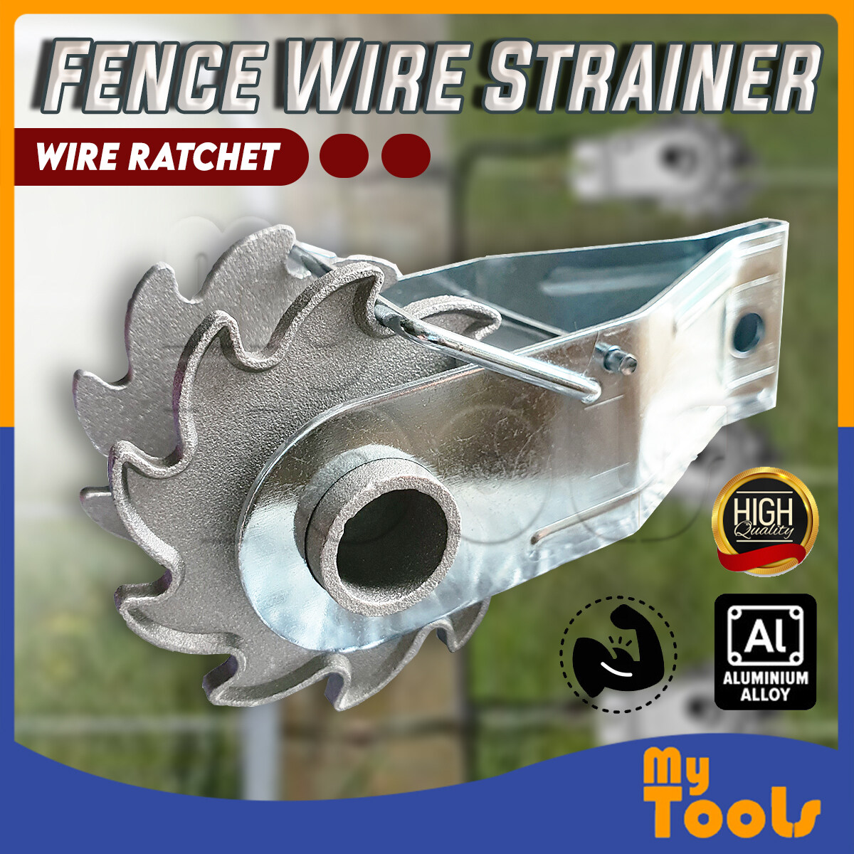 Mytools Wire Ratchet Strainer Spring Clip Fence Fencing Electric (Pagar