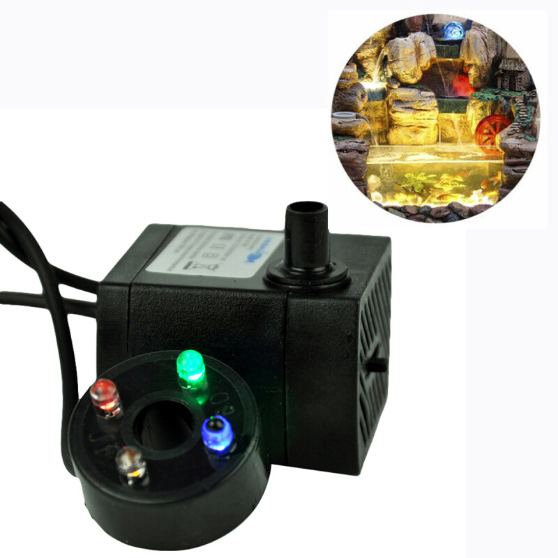 Mạnh Mẽ Bơm Chìm Có Đèn LED Có Thể Điều Chỉnh Lưu Lượng Nước Cho Đài Phun Nước Ao Hồ Cá Cá Tượng Với Phích Cắm Châu Âu