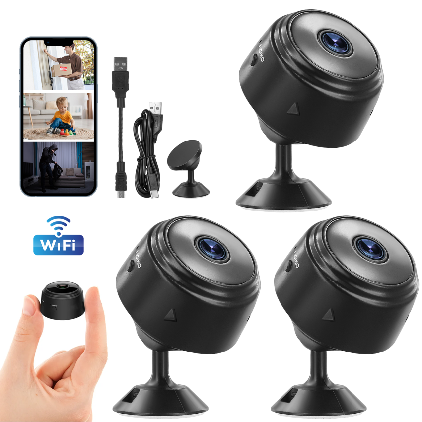 3PCS Camtrix Mini 1080p HD Wireless Security Camera, Mini Security Camera Outdoor,Camtrix Mini Security Camera,Wi-Fi Security Camera,Cameras For Home Security