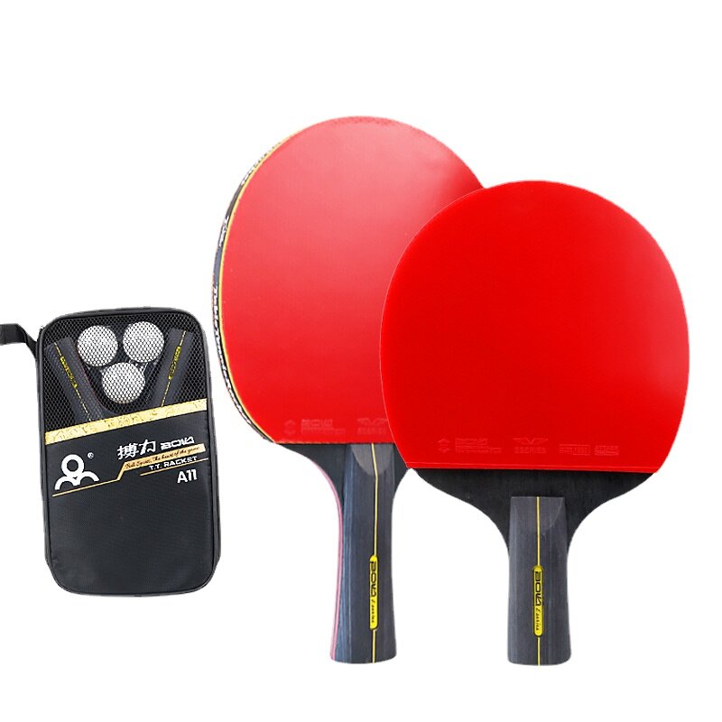 2PCS Professional 6 Star Table Tennis Racket Ping Pong Racket Set