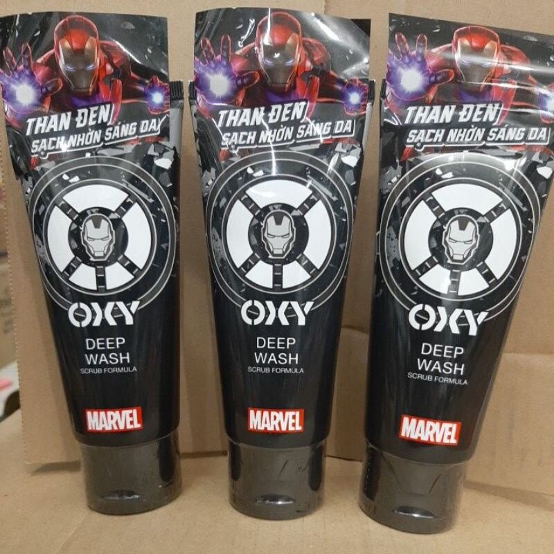 OXY Deep Wash (Scrub) - Kem rửa mặt có hạt sạch sâu 100g(mầu đen)