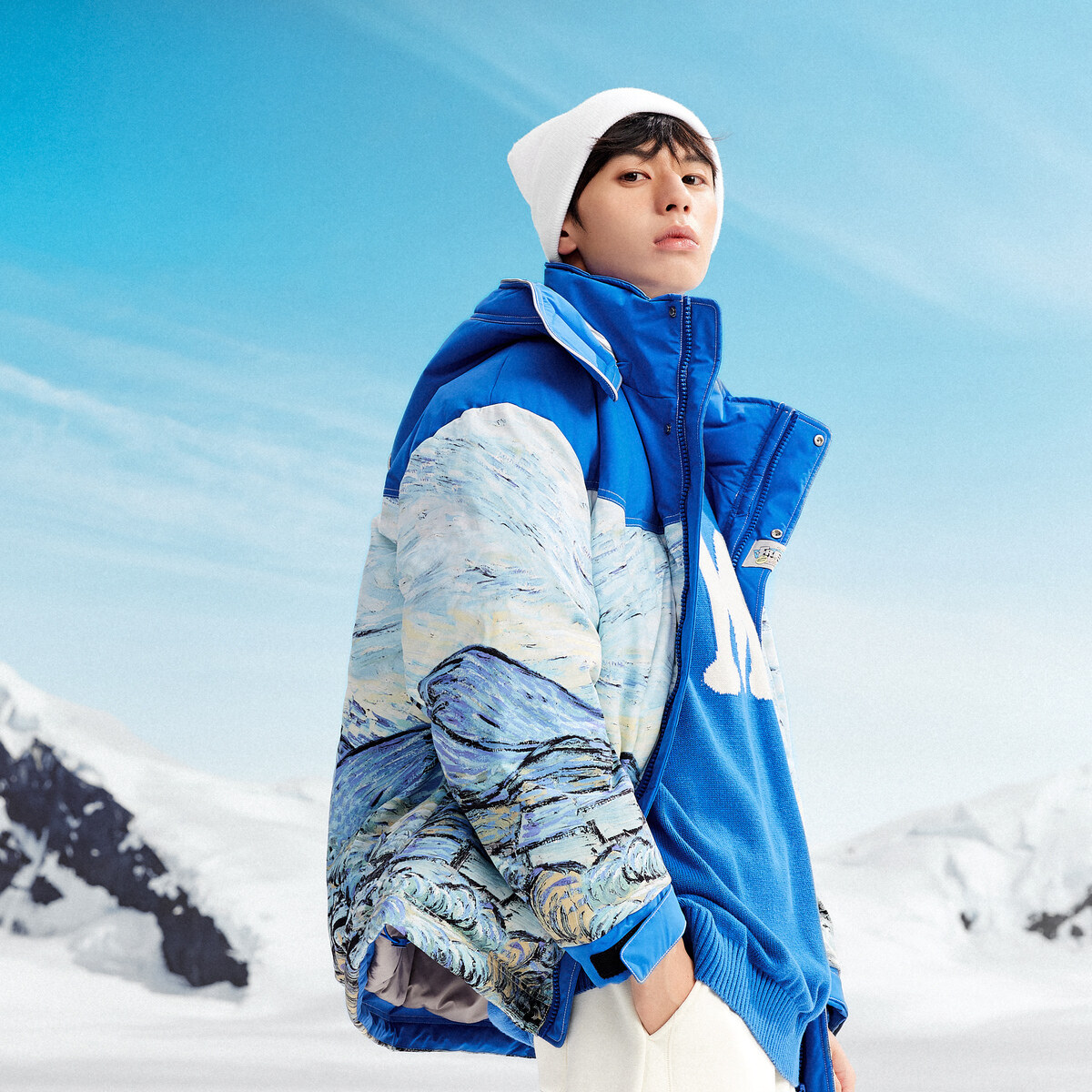 Semir Down Jacket Men Winter Loose Technical Jacket Urban Functional Style Spliced Tops Coat