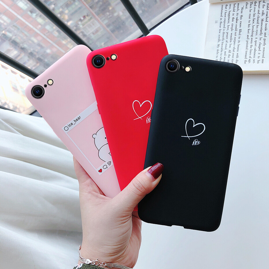 Phone Case for iPhone SE 2020 / iPhone 7 / iPhone 8 Casing Cute Silicon Back Cover Soft TPU Bumper Case