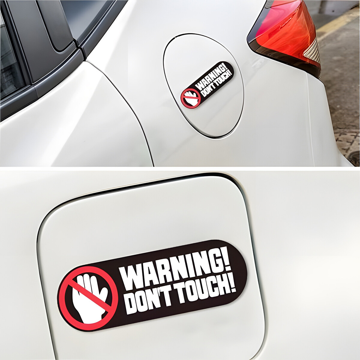 JDM sáng tạo tiếng Anh cảnh báo không chạm nhắc nhở phản chiếu Sticker cửa sổ xe máy xe tay ga dấu hiệu không thấm nước trang trí Sticker xe máy phụ kiện