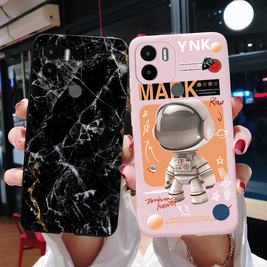 For for xiaomi redmi a2 / a2+ / a2 plus case black astronaut marble cover soft silicone phone case for redmi a2 a2+ a2 plus casing