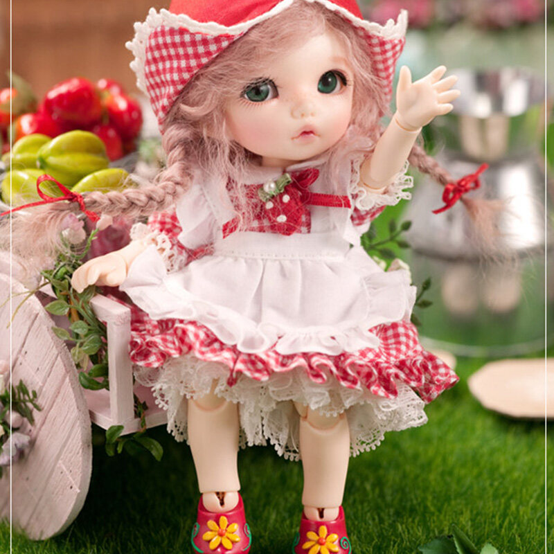 5"-6"14cm BJD fabric fur wig golden color for AE PukiFee lati 1/8 Doll Antiskid 