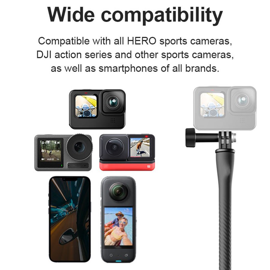 For Insta360 X3 Monkey Tail Mount Flexible Bend Multi-Purpose Flexible Mount Selfie Stick Tripod For Gopro 11 10 Insta360 Camera