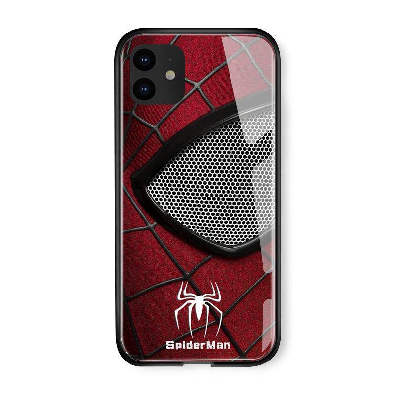 Hontinga For Apple iPhone 11 Pro Max / iPhone 11 Pro / iPhone 11 Case, Classic Marvel Avengers Captain America Ironman Spiderman Tempered Glass Phone Case Back Casing Cover