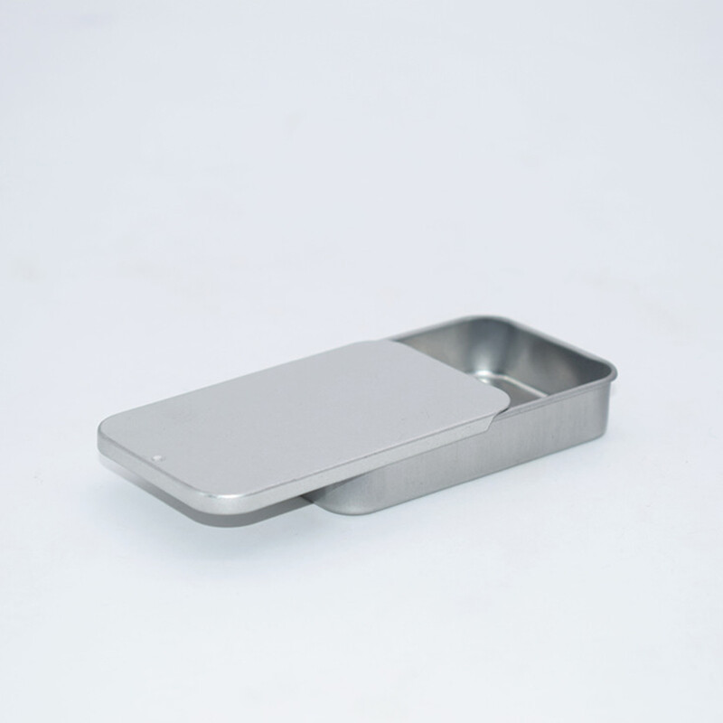 Ministar Metal Rectangular Empty Mini Tin Box Tinplate Push Candy Pill Cases Storage Box