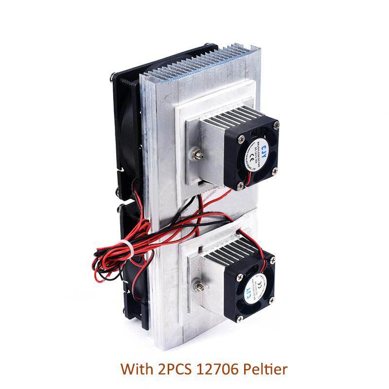 12V Dual-core Electronic Refrigerator Diy Semiconductor Refrigeration Chip Cooling Module Cool Kit with 2pcs 12706 Peltier