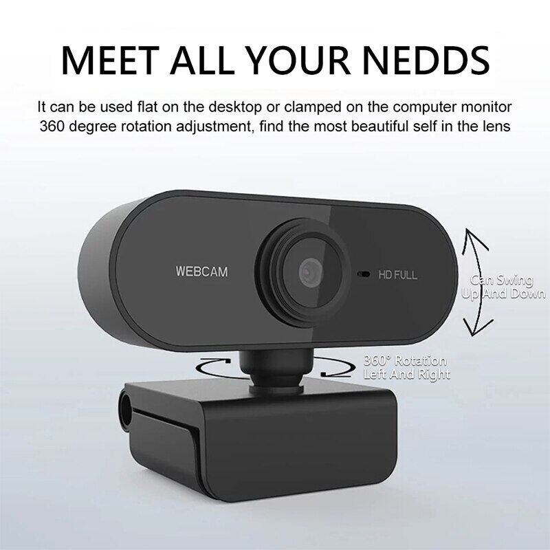 Webcam Full HD 1080P Mini Camera With Microphone USB Plug And Play Web Cam Video Call For PC MAC Laptop Desktop Gamer Webcast