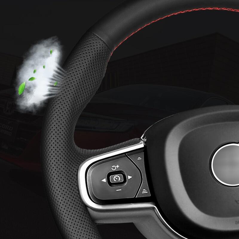 Handsewing Black Genuine Leather Steering Wheel Covers For BMW E39 E46 325i E53 X5