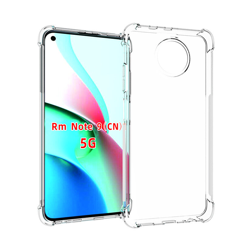 Shockproof Case for Redmi Note 9 5G Transparent Cover Note9 Protective Shell
