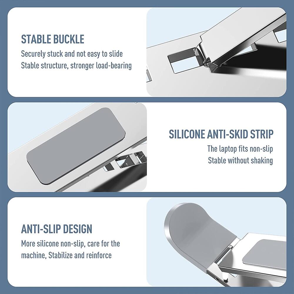 Adjustable Laptop Stand Aluminum For Macbook Tablet Notebook Stand Table Cooling Pad Foldable Laptop Holder