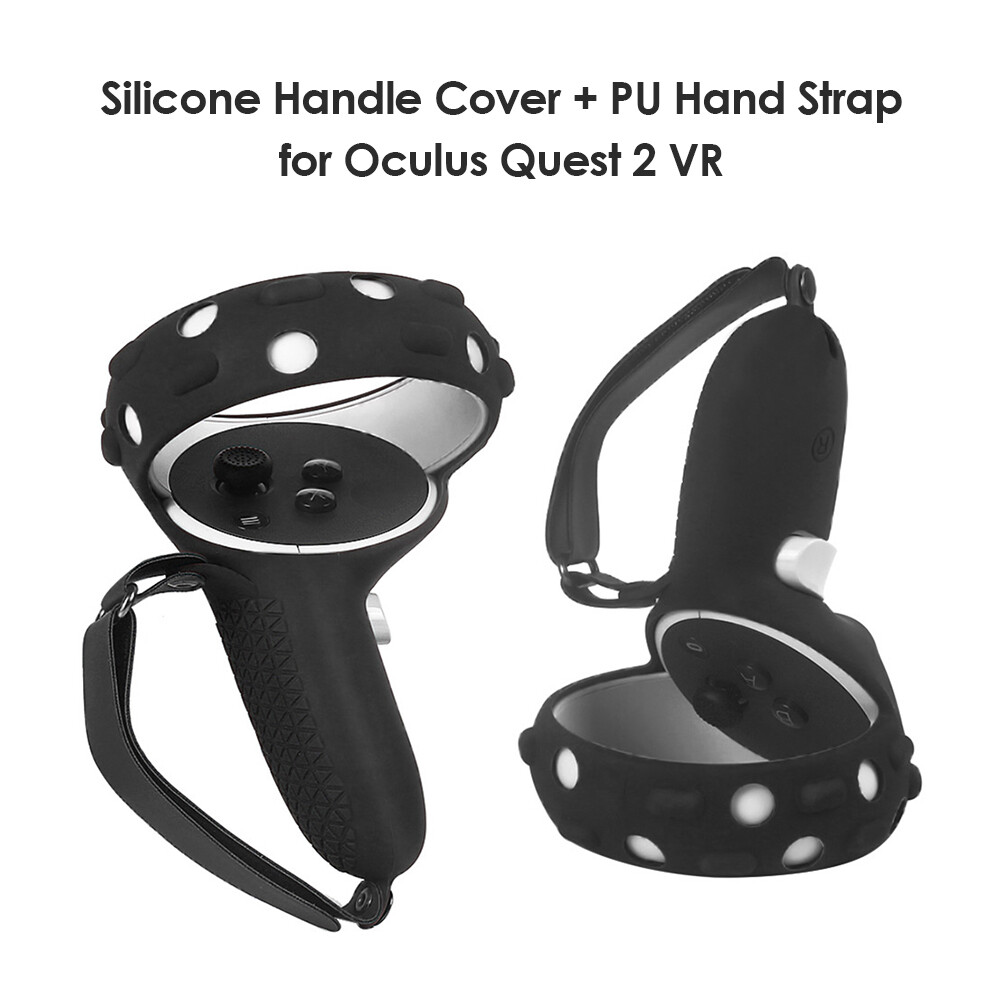 Silicone Protective Cover Controller Handle Grip Sleeve for Oculus Quest 2 VR Black/Blue/White/Red