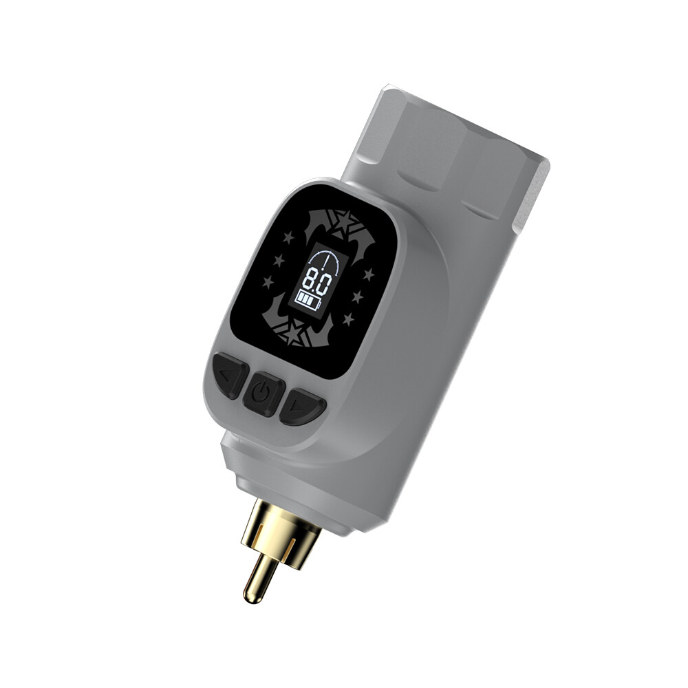 STIGMA Wireless Tattoo Power Supply RCA LCD Display Large Capacity Machine Battery Adapter