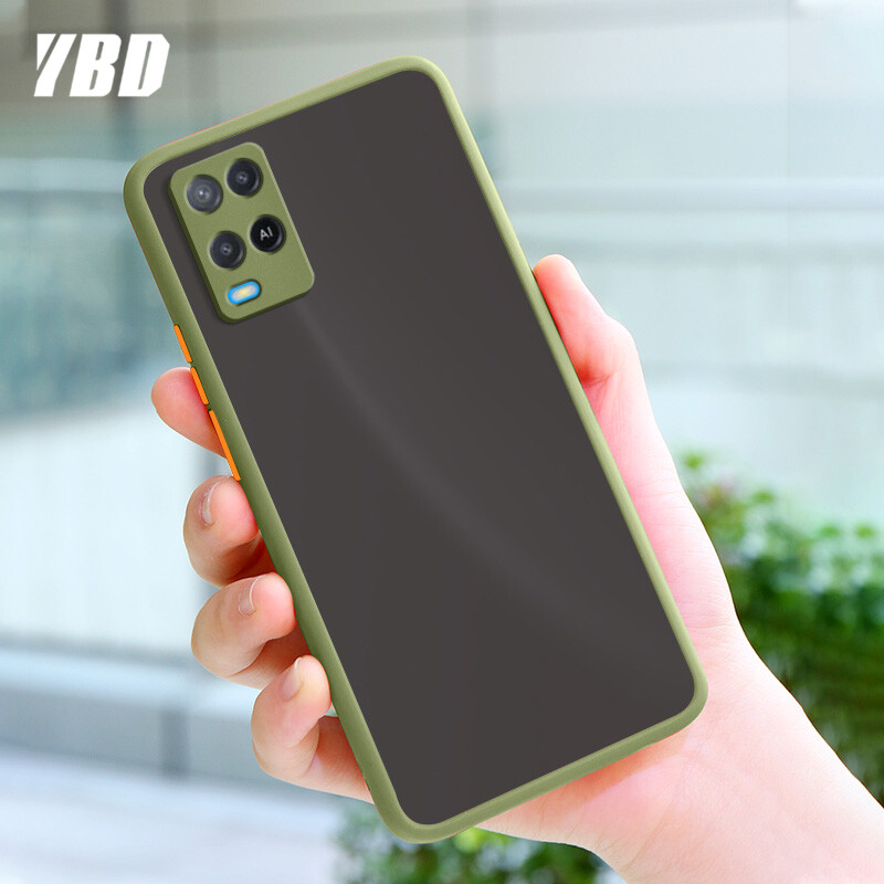 YBD Precision camera protection case For Oppo A54 2021 Casing multiple colour Matte Hard PC Back Cover Shockproof Phone Case