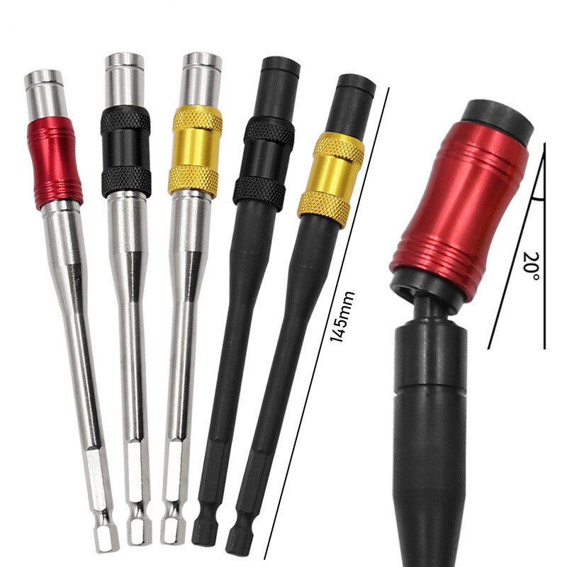 145mm 1/4 "Hex Magnetic Ring Screwdriver Bits Drill Hand Tools Drill Bit Extension Rod Quick Change Holder Drive Guide Screw Drill Tip