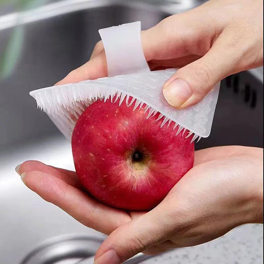 Bàn Chải Rửa Chén Chống Dính Nhà Bếp Bàn Chải Trái Cây Uốn Cong Bàn Chải Rau Củ Bàn Chải Làm Sạch Đa Năng Bàn Chải Trái Cây