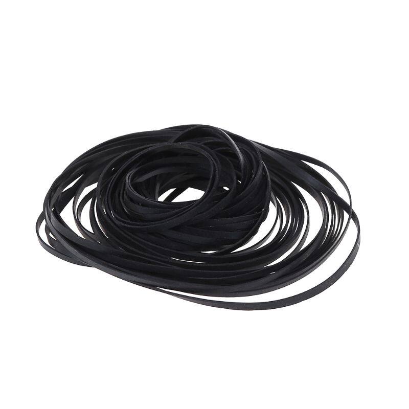 50PCS Universal Mix Cassette Tape Machine Belts Assorted Common Flat Rubber Belt for Recorders Walkman CD DVD Drive