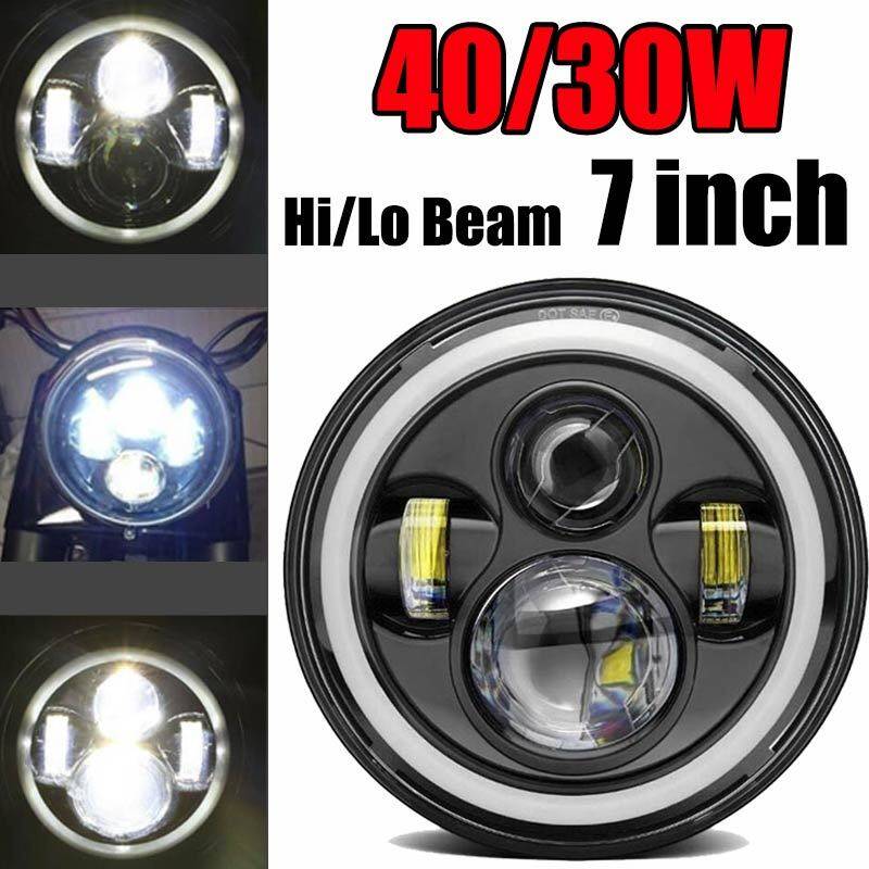 Đèn Pha Xe Máy Led 7 Inch Phổ Thông Cho Yamaha YZ Honda Cafe Racer SUV Moto Phụ Kiện Đèn Pha
