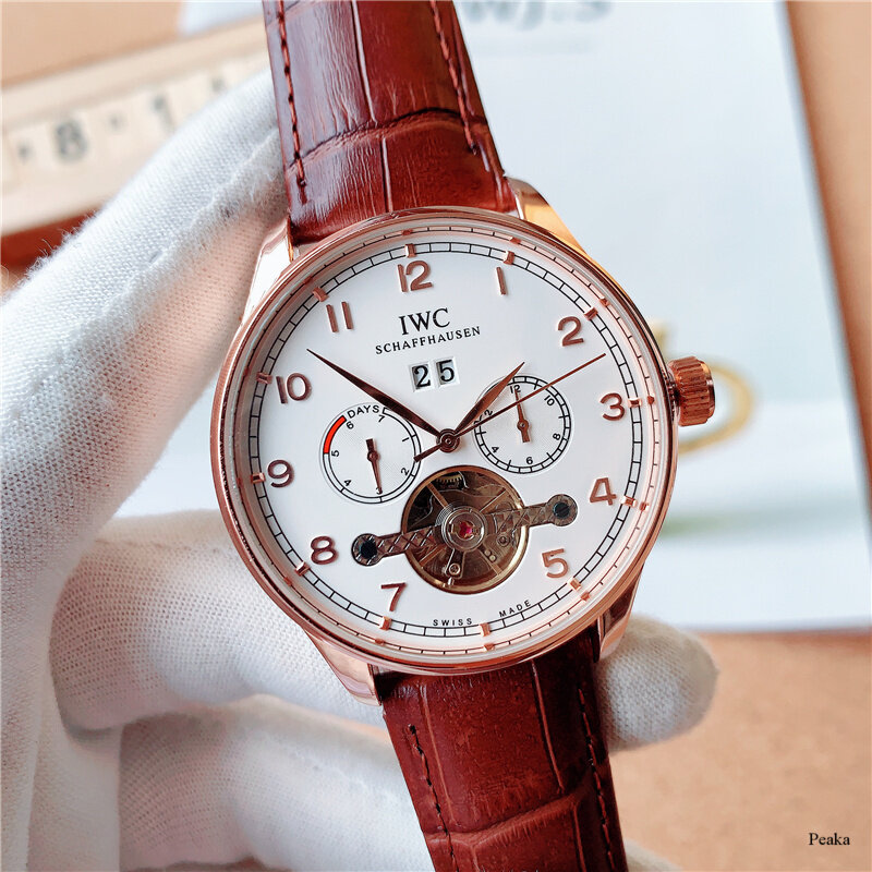 Original IWCS Watch Mechanical Movement Wristwatch Business Luxury Wristwatch Tourbillon Formal Watch Malaysia