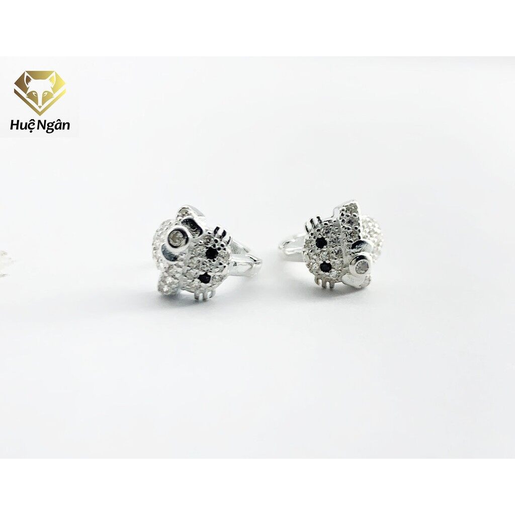 Bông tai trẻ em bạc ý 925 huệ ngân - mèo kity rye140857