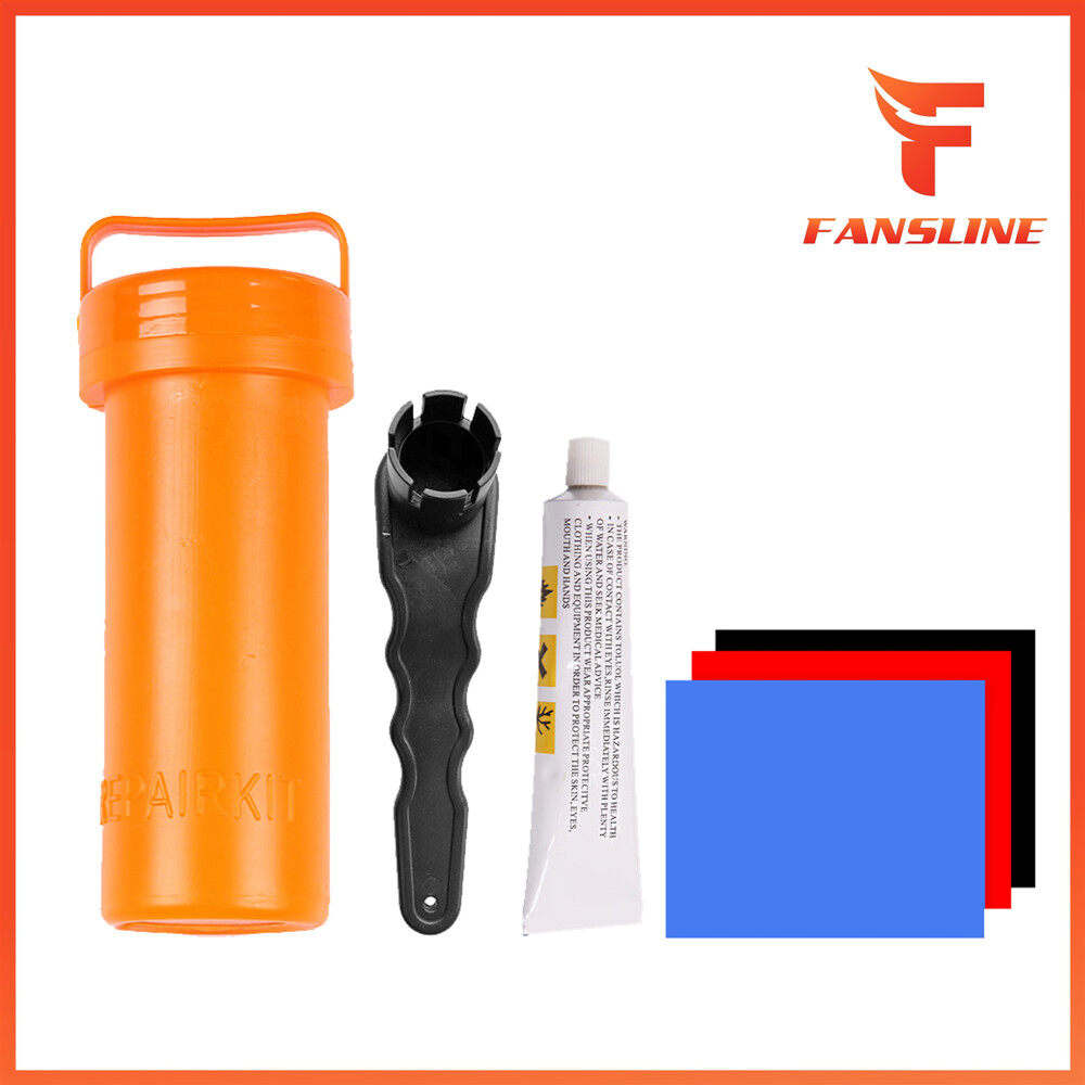 SUP Repair Kit with PVC Patches and Glue for Inflatables Portable Stand-Up Paddleboard Repair Kit with Wrench for Inflatable Kayak Boat Raft Surfboard