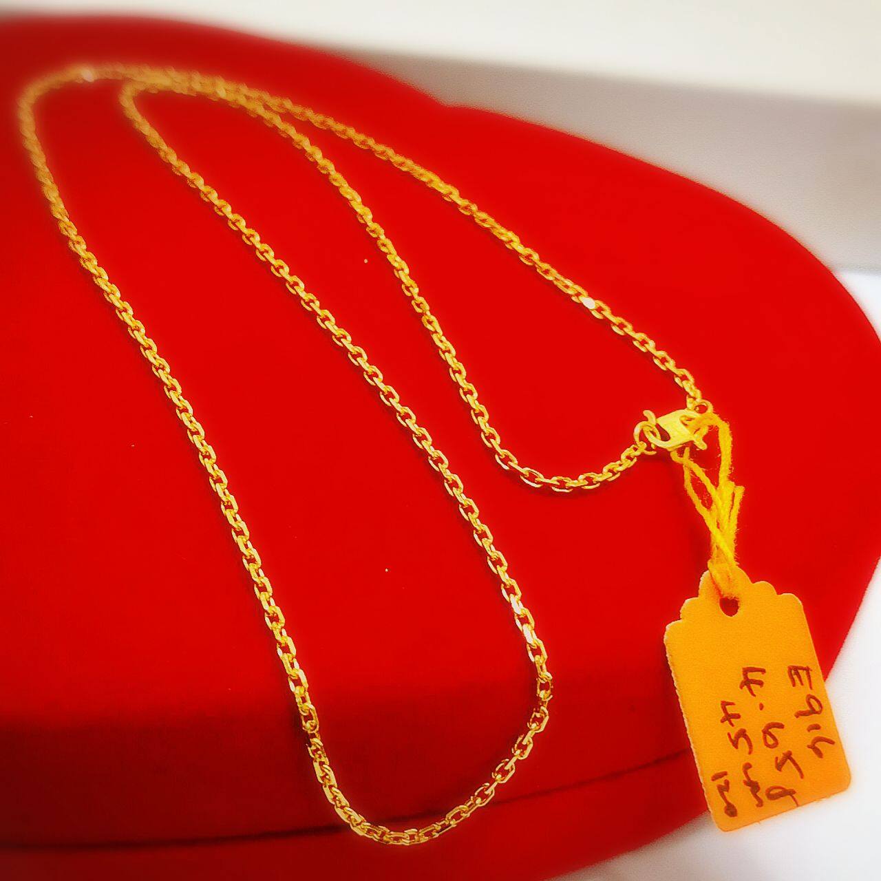 Laela Rantai Leher Sauh Padu Emas Tulen 916 Gold Lazada