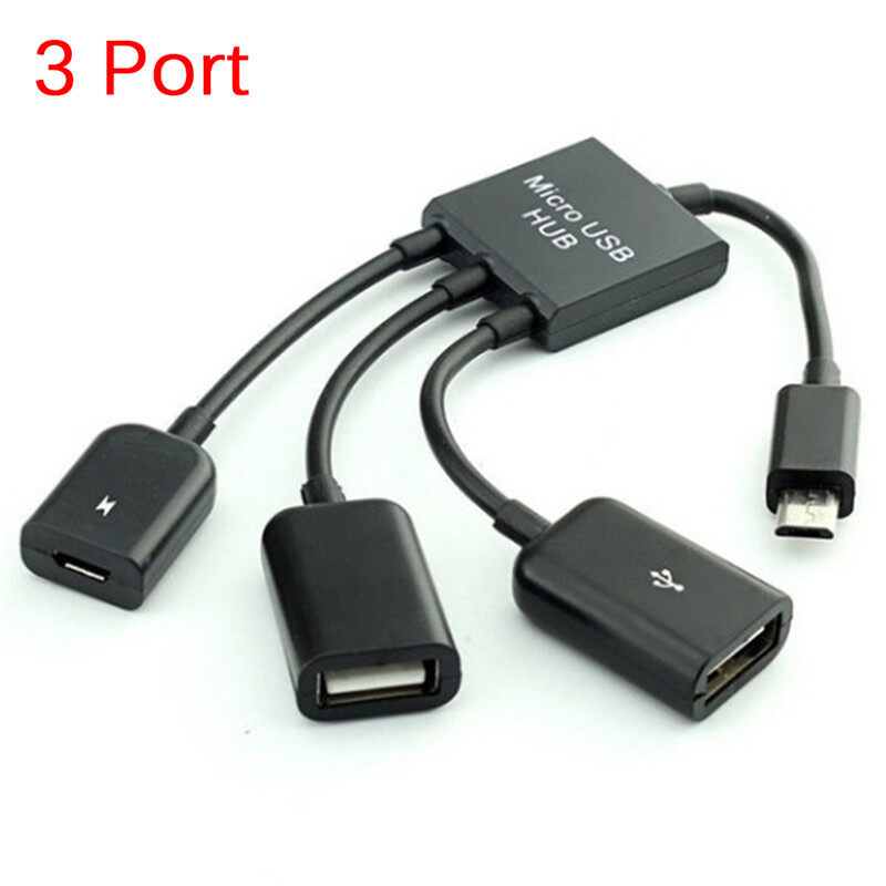 UNI [Ready Stock]3/4Port Micro USB Data Power Charging OTG Hub Cable For Android Tablet Phone