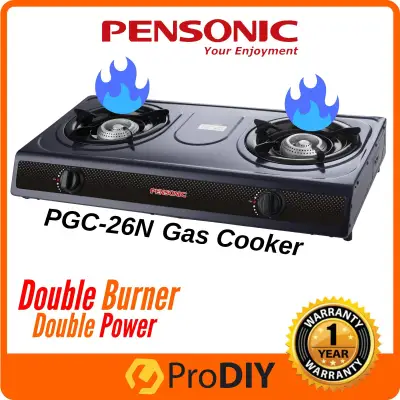 PENSONIC PGC-26N Double Burner Gas Stove Gas Cooker ( 1 Year Warranty )