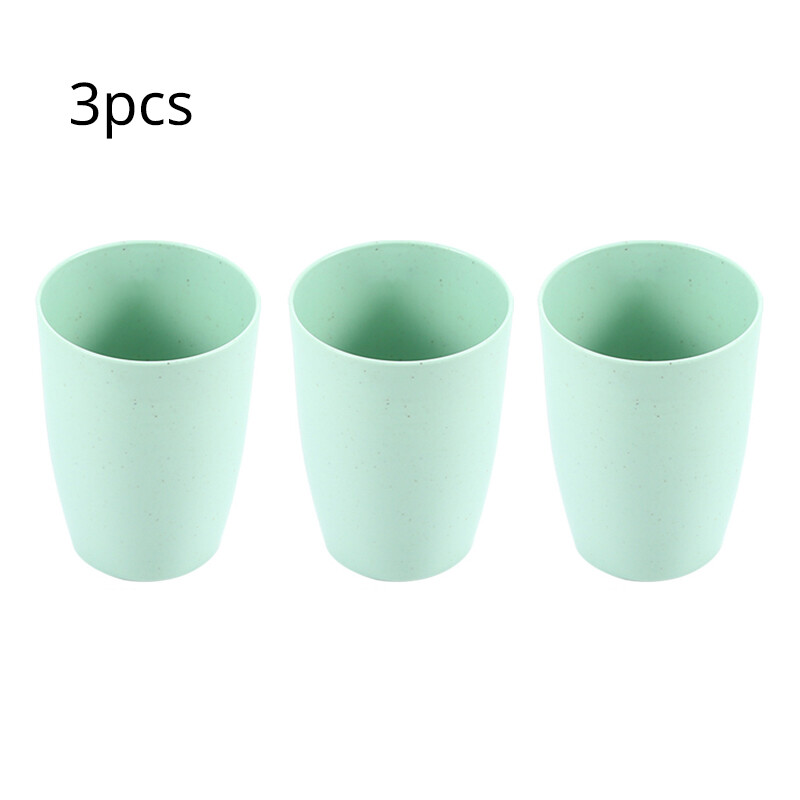 3pcs đơn giản Bắc Âu rơm lúa mì cốc nước súc miệng tiện dụng sáng tạo cốc nước