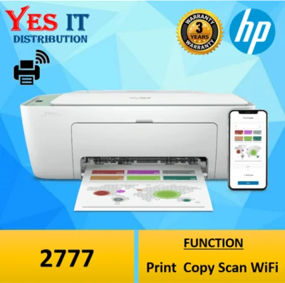 HP DeskJet Ink Advantage 2777 All-in-One Printer ( Print / Scan / Copy / Wifi )