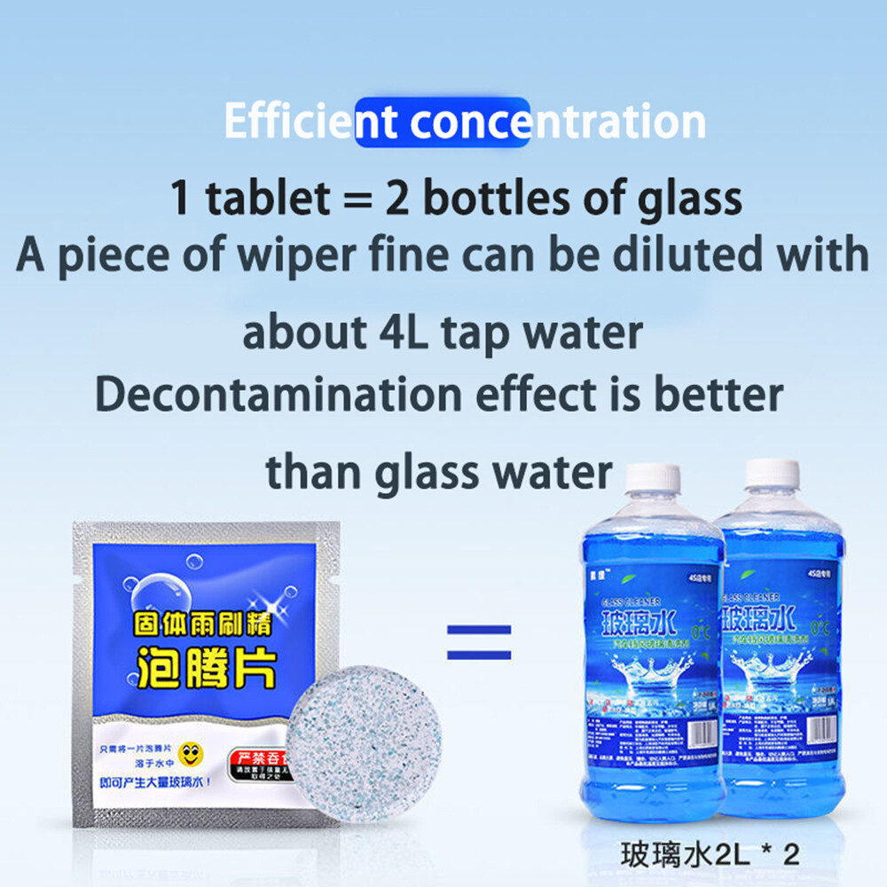 Aitemay 20 Cái Gạt Nước Kính Chắn Gió Xe Hơi Máy Rửa Kính Máy Làm Sạch Tự Động Dạng Viên Sủi Nhỏ Gọn Phụ Kiện Sửa Chữa Cửa Sổ