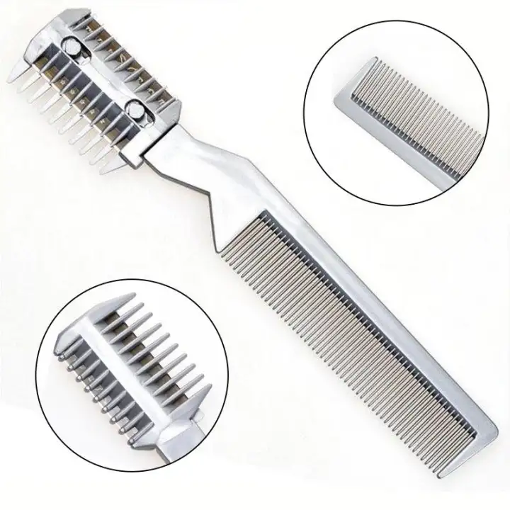 using a razor comb to cut hair