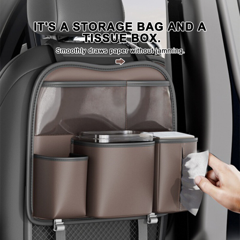 [SEAMETAL Car Seat Back Storage Bag,Multi-functional Car Seat Back Storage Bag Tissue Holder Phone Container Hook Hanging Clothes Umbrella Bag,]